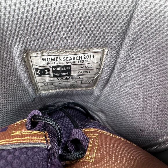 DC Women’s Search 2011 Purple BOA Snowboarding Boots - Size 10 - Picture 6 of 6